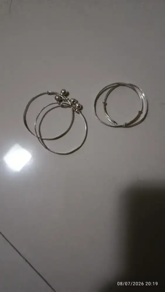 Gelang gongseng perak