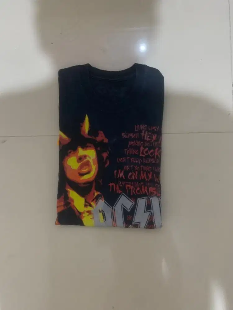 Kaos ACDC tie dye LIQUID BLUE Original 100%
