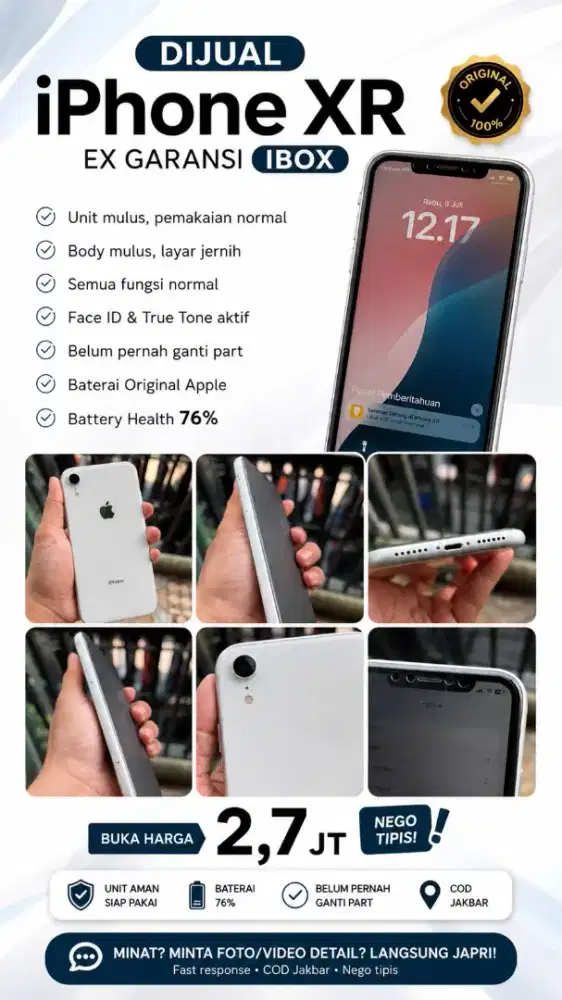 Iphone XR ex iBox 64gb bh 76%