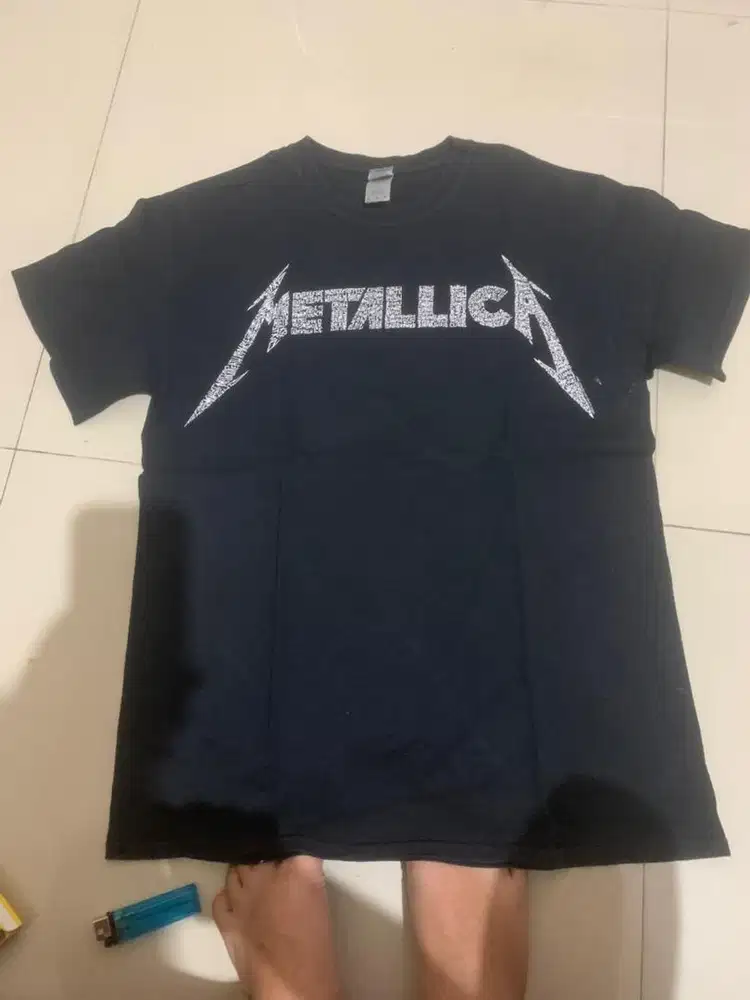 Kaos Metallica 40TH Anniversary original tag Gildan