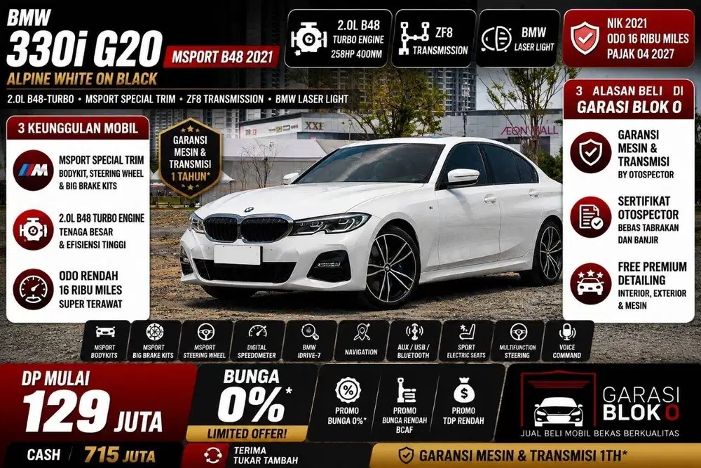BMW 330i G20  MSport B48 2021