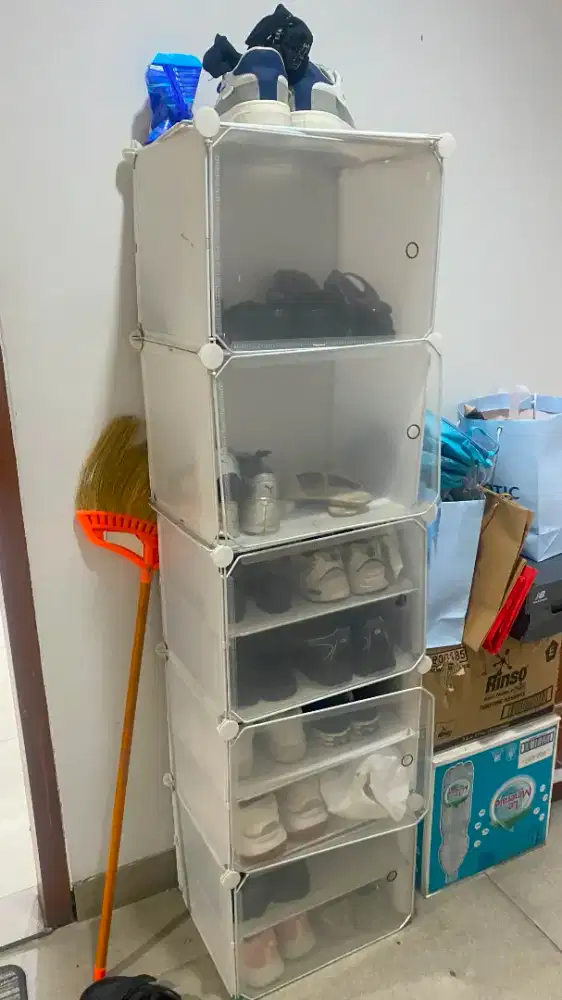 Dijual rak sepatu plastik 5 susun
