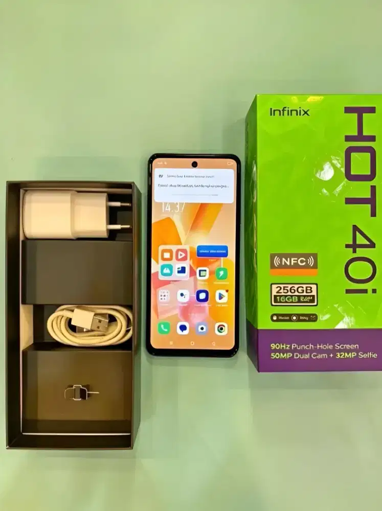 Infinix Hot 40i 8/256 Fullset Mulus Nominus – Rp1,85 Juta