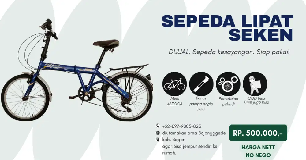 Jual Sepeda Lipat Seken Kesayangan
