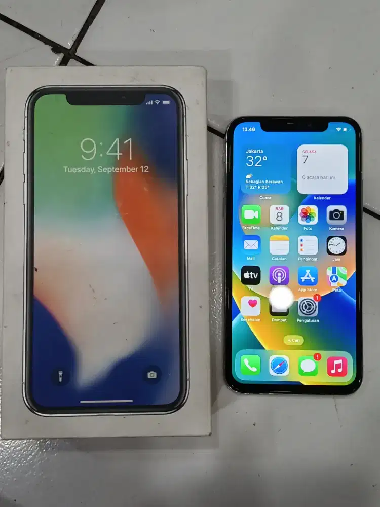 iphone X 64gb lengkap