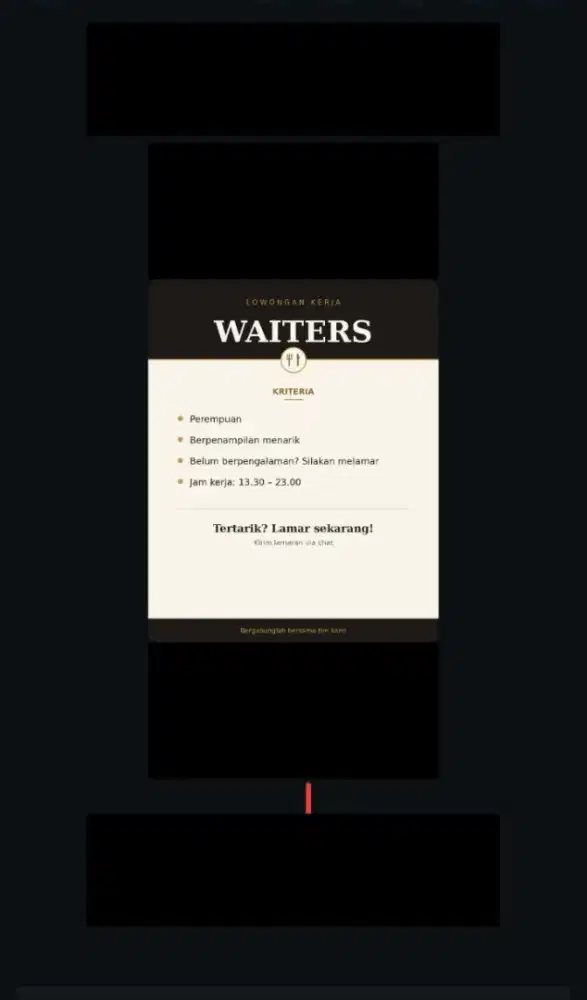 Lowongan Kerja Waiters