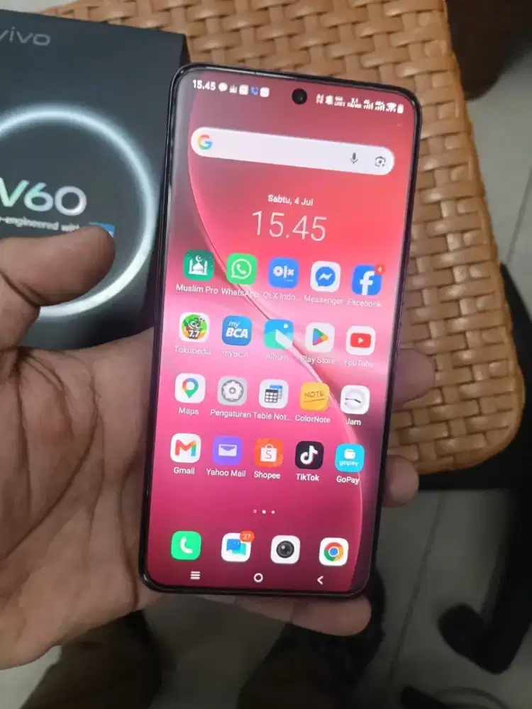 Vivo V60 5g 12/256 mukus fulset lengkap garansi panjang harga NETT