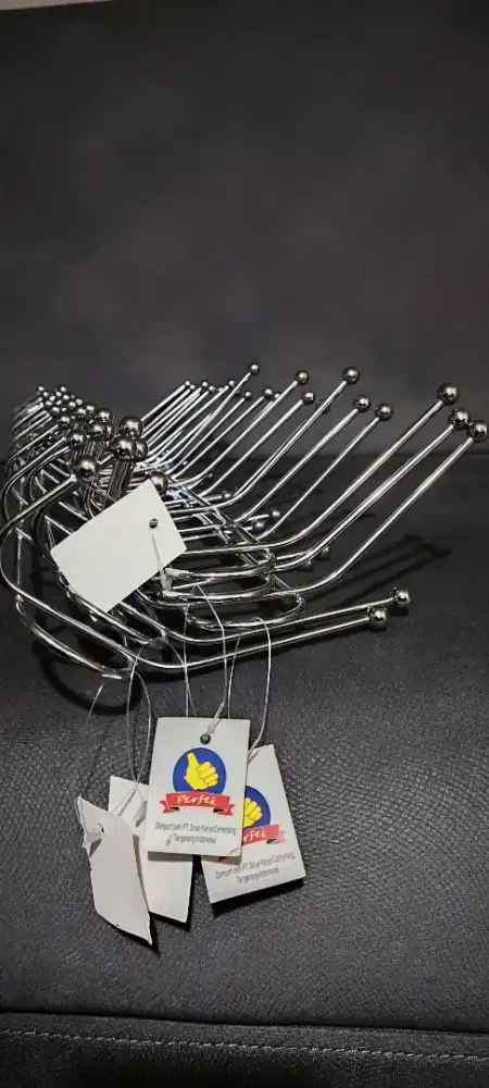 Kapstok Gantungan Hanger Stainless Baju Pakaian 7 Kait