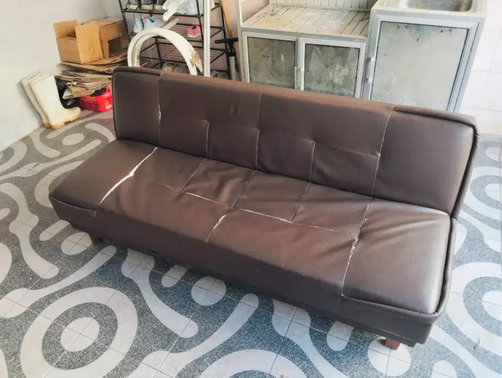 Sofa Bed Coklat Minimalis