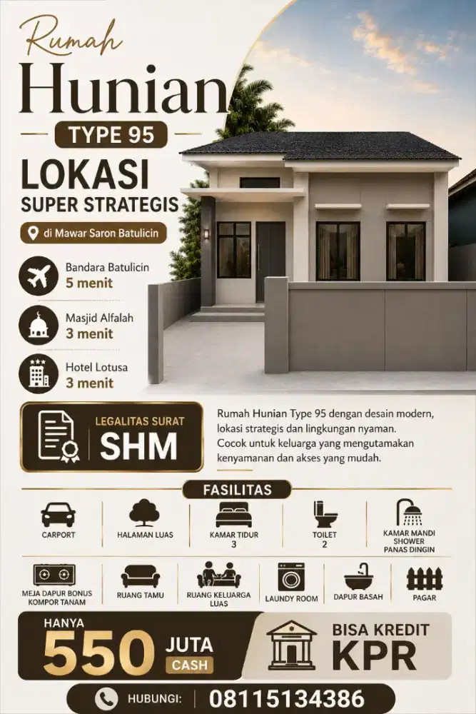 Rumah baru super strategis di Batulicin