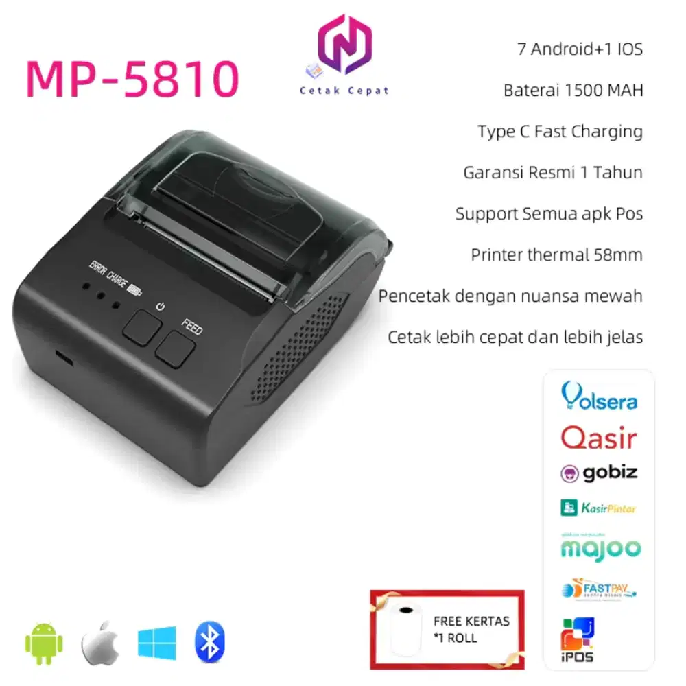 Printer Bluetooth dapat anda gunakan dimana saja dan kapan saja. Denga