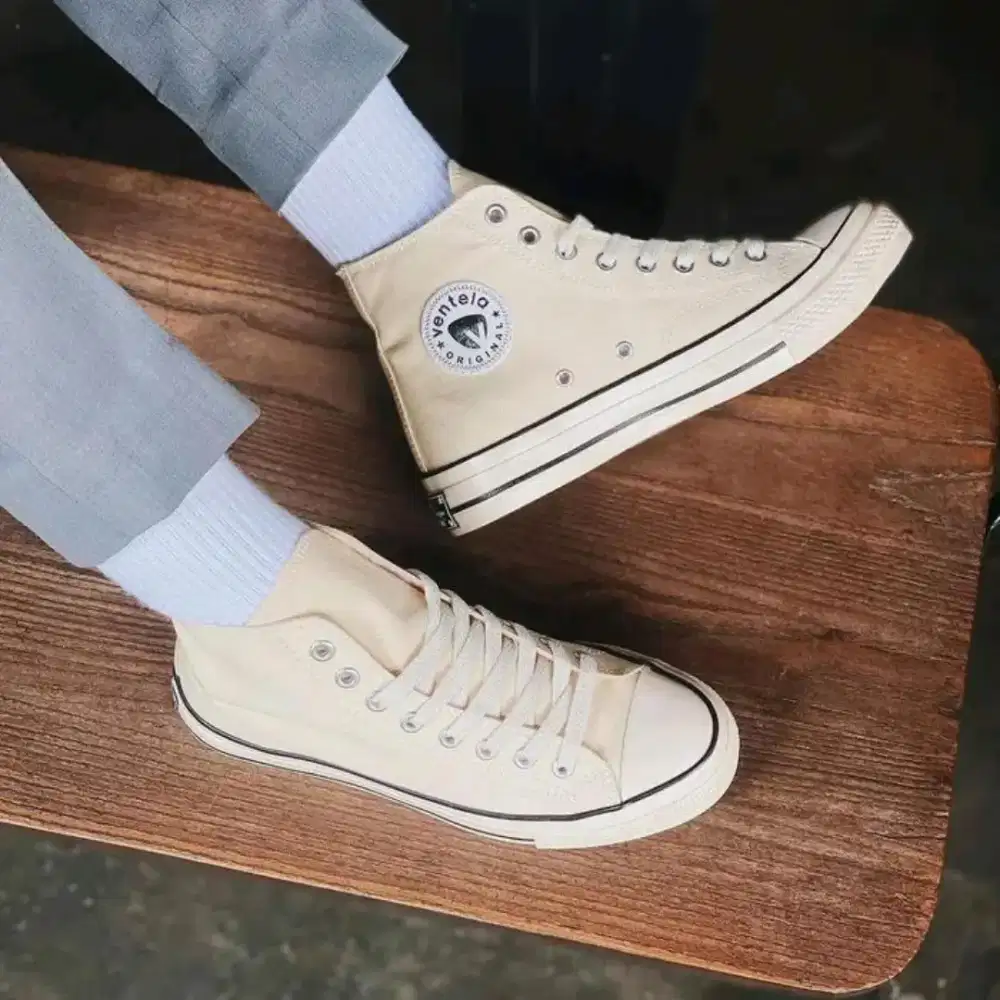 ORIGINAL Sepatu Branded Lokal VENTELA BTS Back To 70's High Cream
