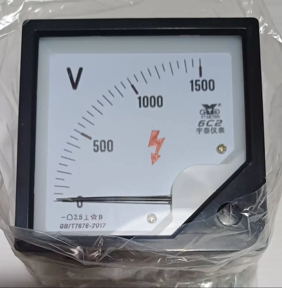 Voltmeter Analog YT Meter Tipe 6C2 1500V DC