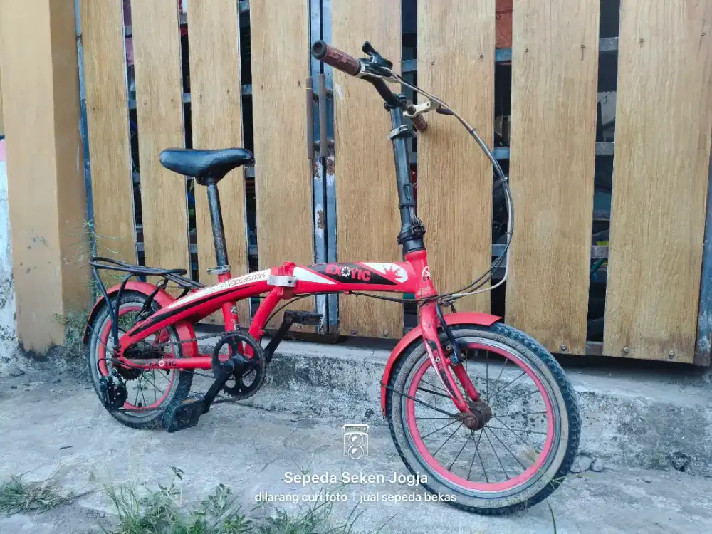 Sepeda lipat Seli Exotic 2026 MK UK 16 Merah Normal