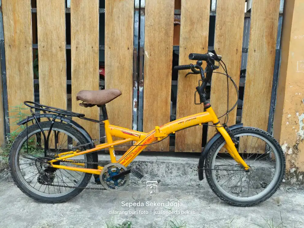 Sepeda Lipat Repaint Brompton Ceper UK 20 Kuning