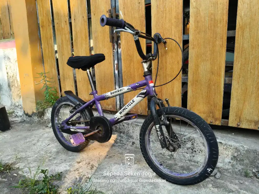 Sepeda anak BMX Wim Cycle Bomber Ori UK 16 Ungu