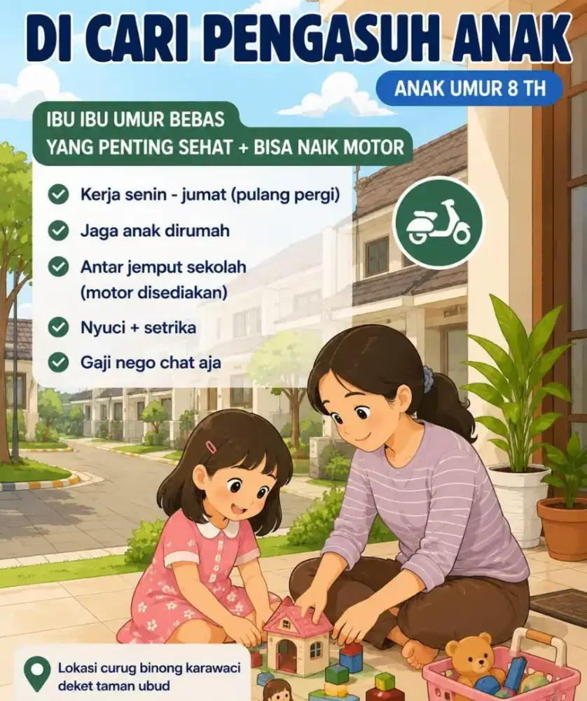 Dicari pengasuh anak