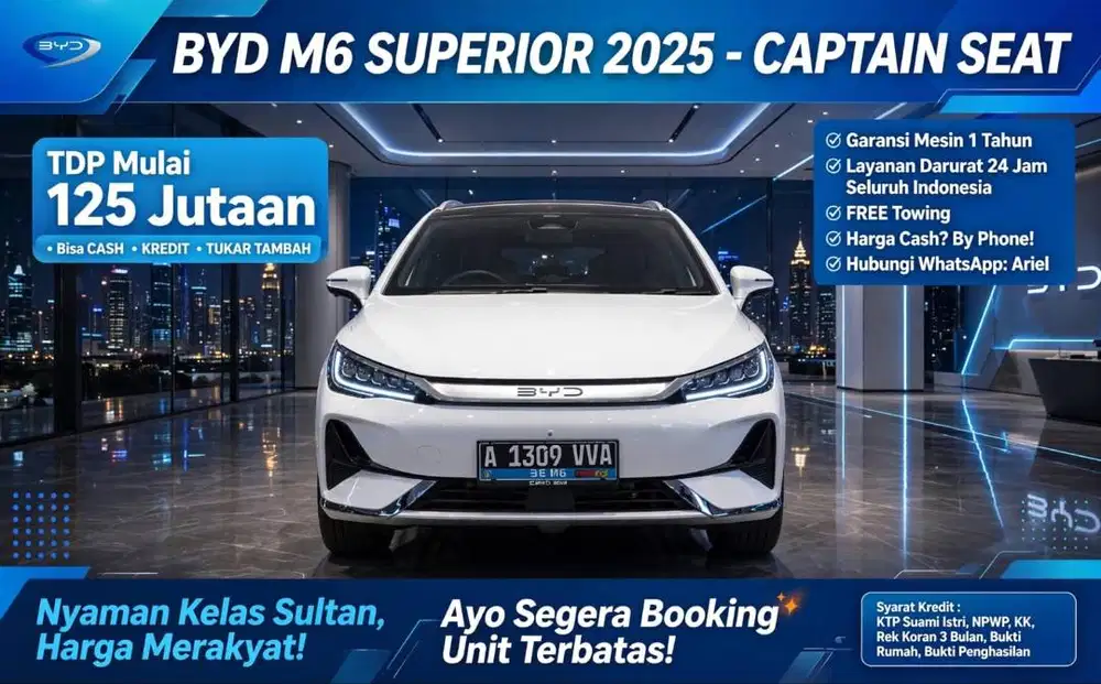 BYD M6 Superior captain seat 2025