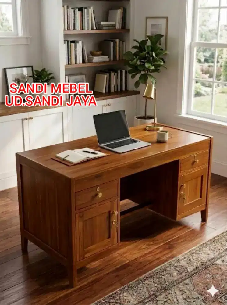 Meja kantor dari bahan kayu berkualitas