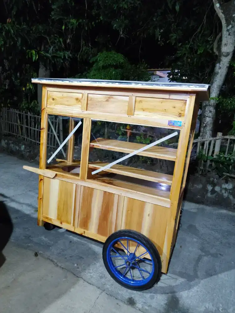 Gerobak Angkringan Bakso Mie Ayam PeceL Bubur Sate Martabak Ronde dlL