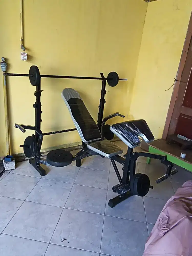 Promo Benchpress beban 40kg+stick panjang