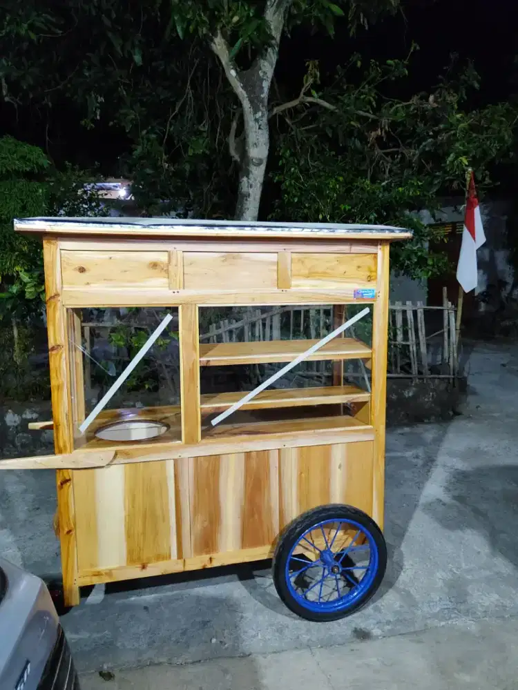 Gerobak Angkringan Bakso Mie Ayam PeceL Bubur Sate Martabak Ronde dlL