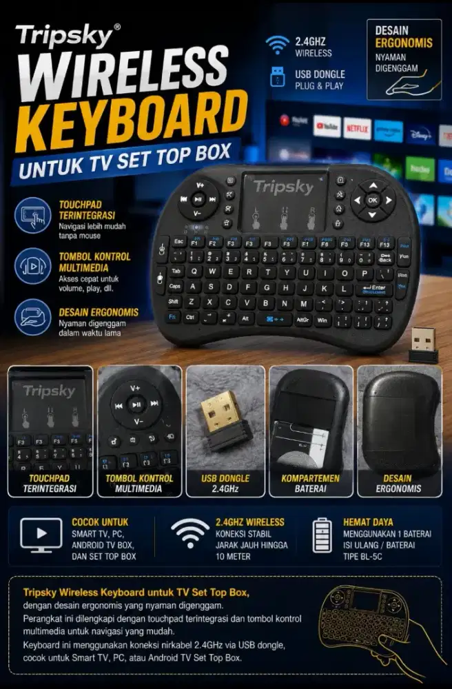 Keyboard & Mousepad Wireless