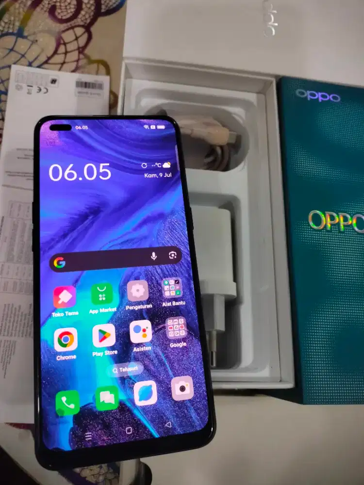 Oppo Reno 4(8+5/128) segel lkp FP On.PASS