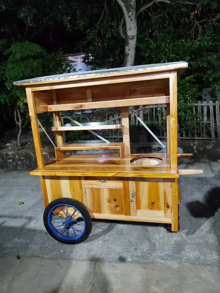 Gerobak Angkringan Bakso Mie Ayam PeceL Bubur Sate Martabak Ronde dlL