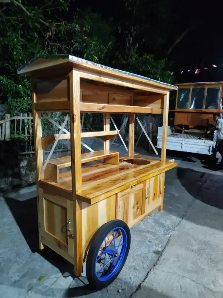 Gerobak Angkringan Bakso Mie Ayam PeceL Bubur Sate Martabak Ronde dlL