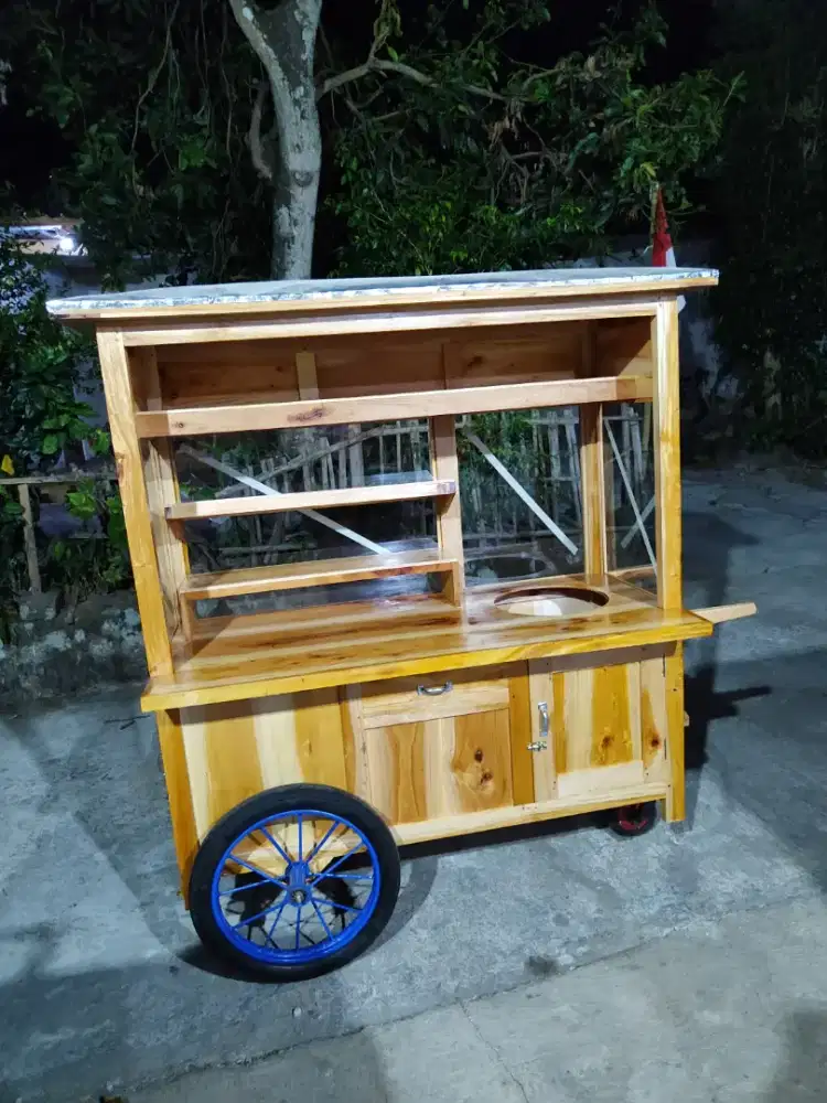 Gerobak Angkringan Bakso Mie Ayam PeceL Bubur Sate Martabak Ronde dlL