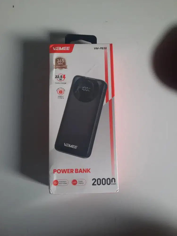 PowerBank Vemee 20000mAh Hitam Baru