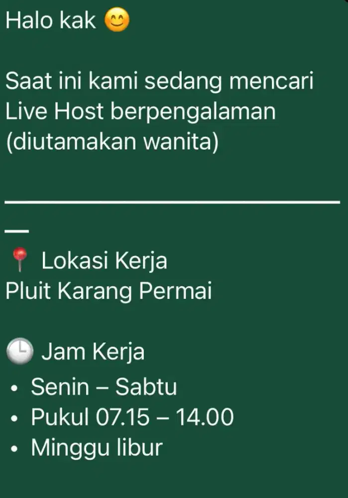Host live streaming