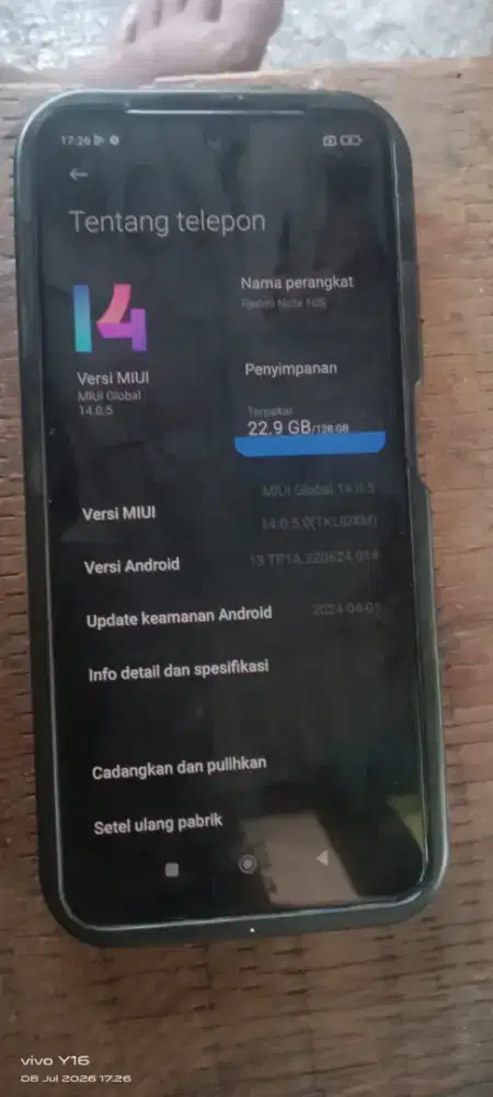 Jual hp Xiaomi Redmi Note 10s 6+2/128 batangan