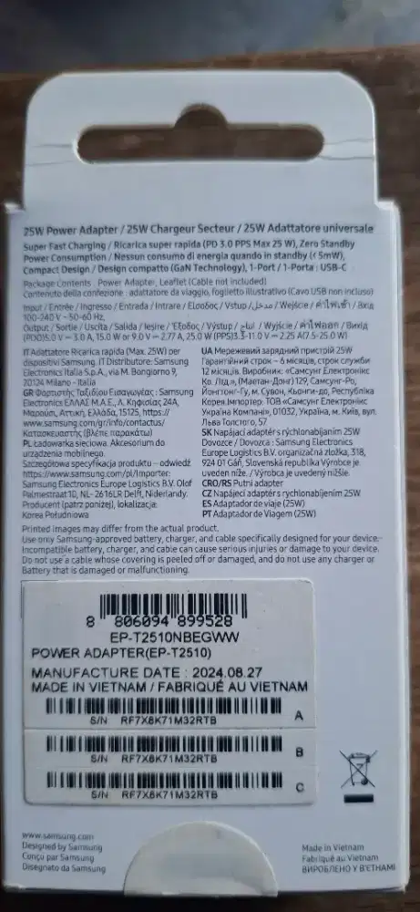 Kepala Cas Samsung Ori 25 watt Baru