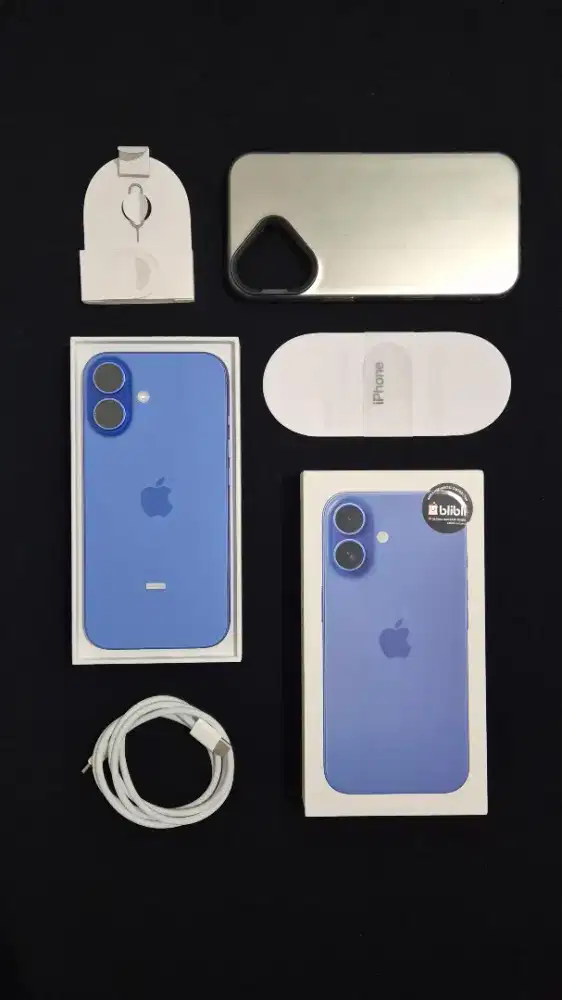 Iphone 16 128GB Ultramarine/Blue Garansi Resmi Blibli s.d Juli 2027