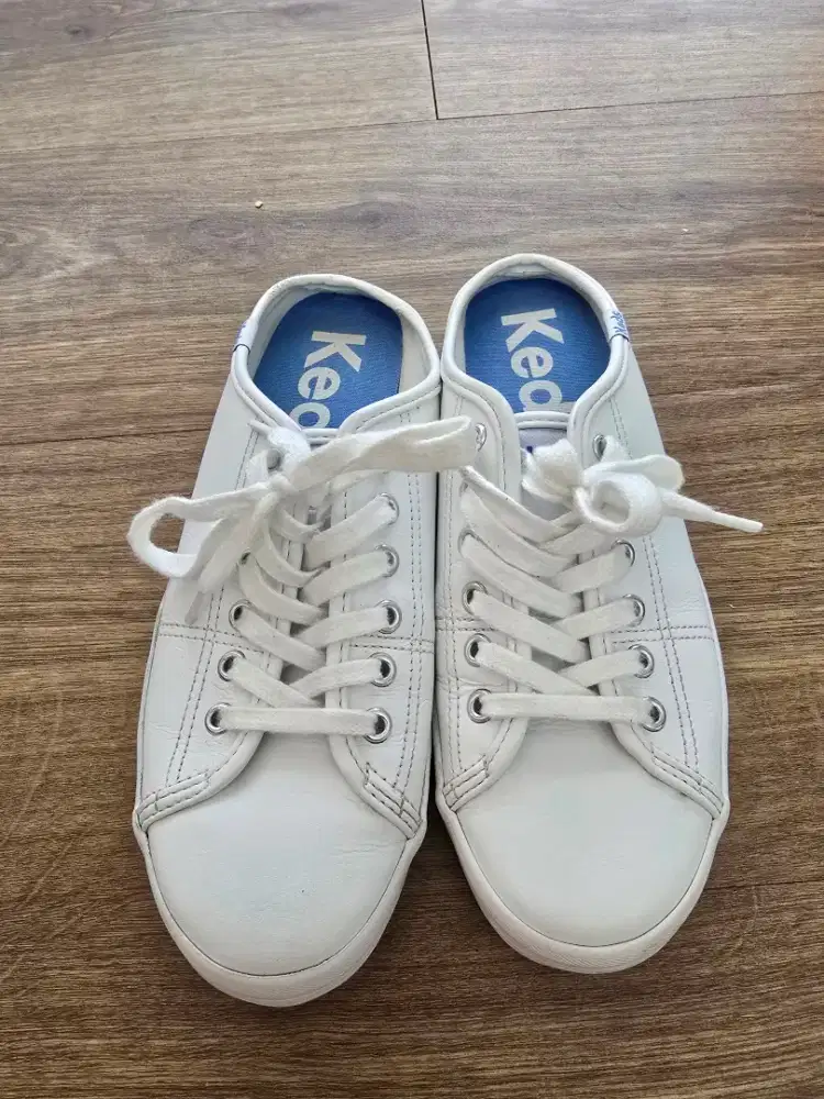 Sepatu KEDS Original Putih Kulit Size 37 Slip On Second