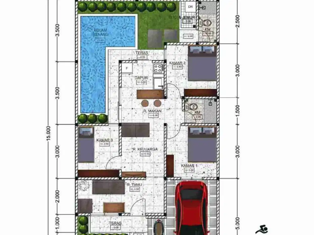 RUMAH MURAH TANAH LUAS DEKAT PASAR GENTAN