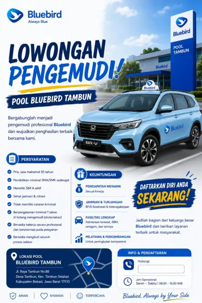 Lowongan Pengemudi Bluebird