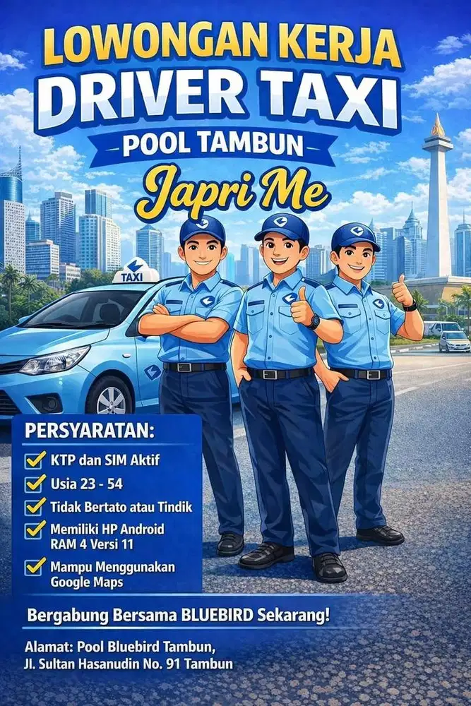 Lowongan driver taksi