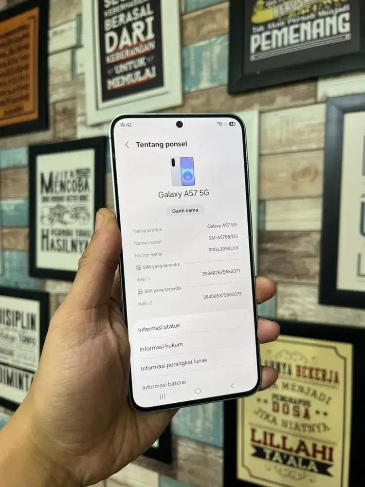 samsung a57 12/256 ice blue istimewa