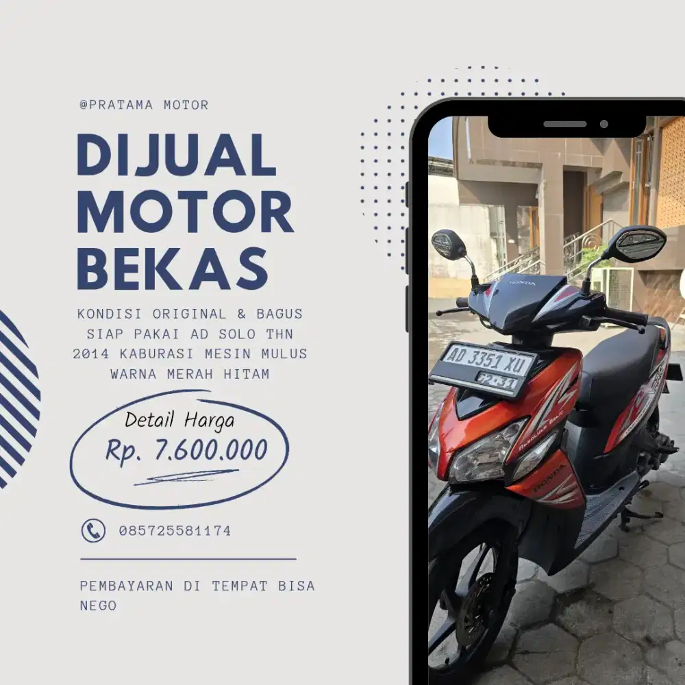 Dijual Honda vario 110 karbu merah hitam