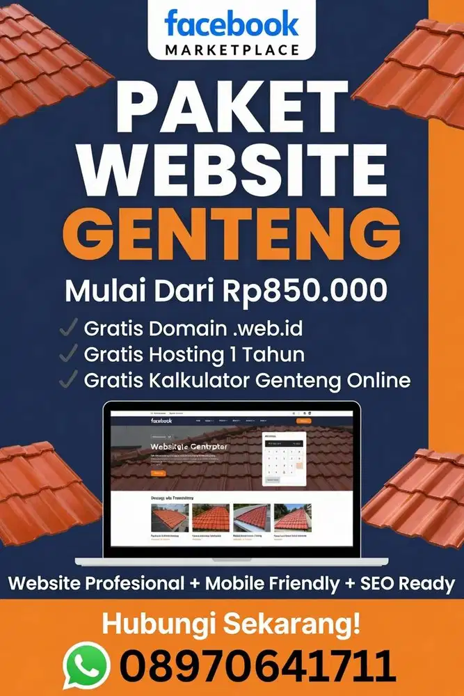 Paket Website Genteng Murah Mulai Rp1.000.000 - Gratis Domain web.id