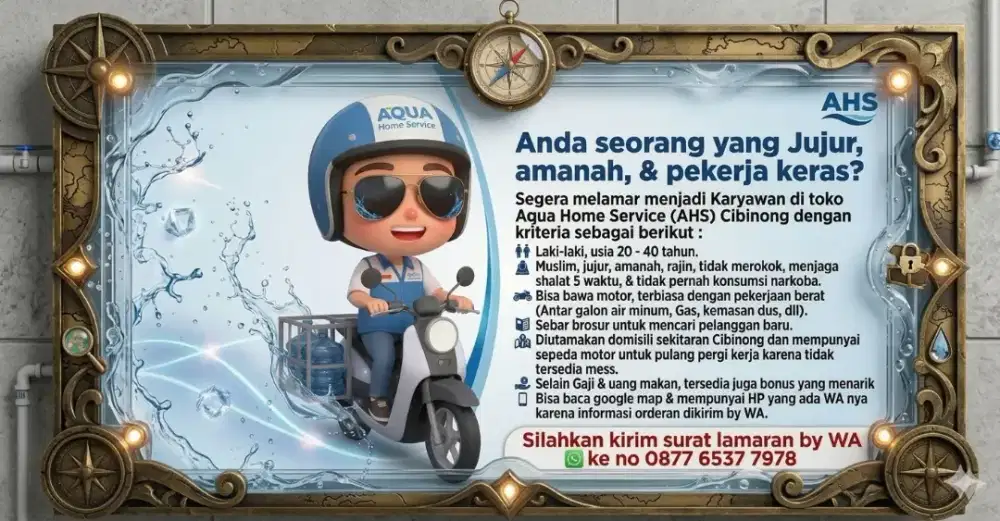 Lowongan kerja (loker) Delivery galon & gas Cibinong