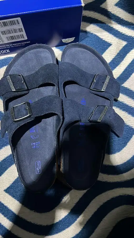 Birkenstock Arizona Navy Tonal Soft Bed Original 10000%