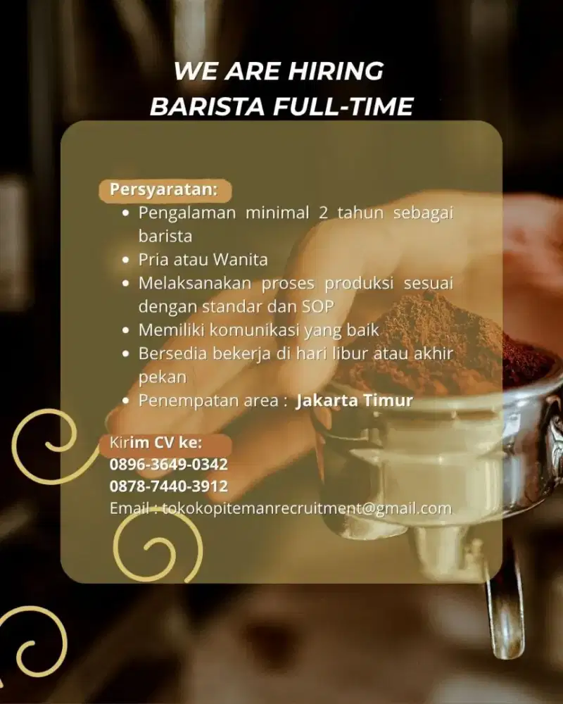 Lowongan Barista