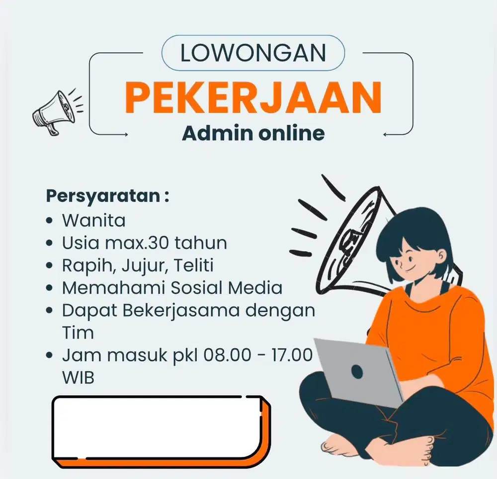 DI CARI ADMIN ONLINE SHOPEE / STORE