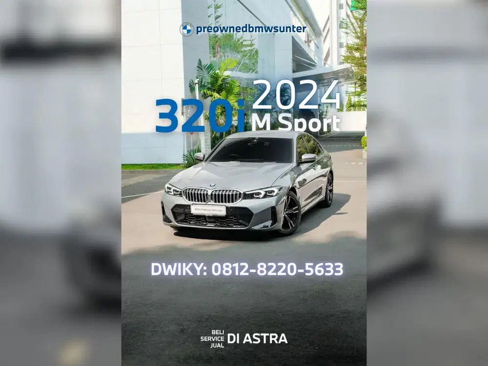 BMW 320i M Sport AT 2024 Skyscraper Gray on Black Low KM