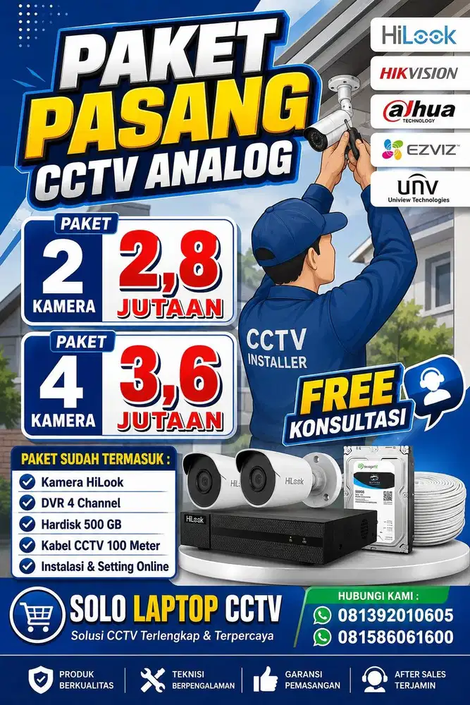 PAKET PASANG CCTV ANALOG MURAHH