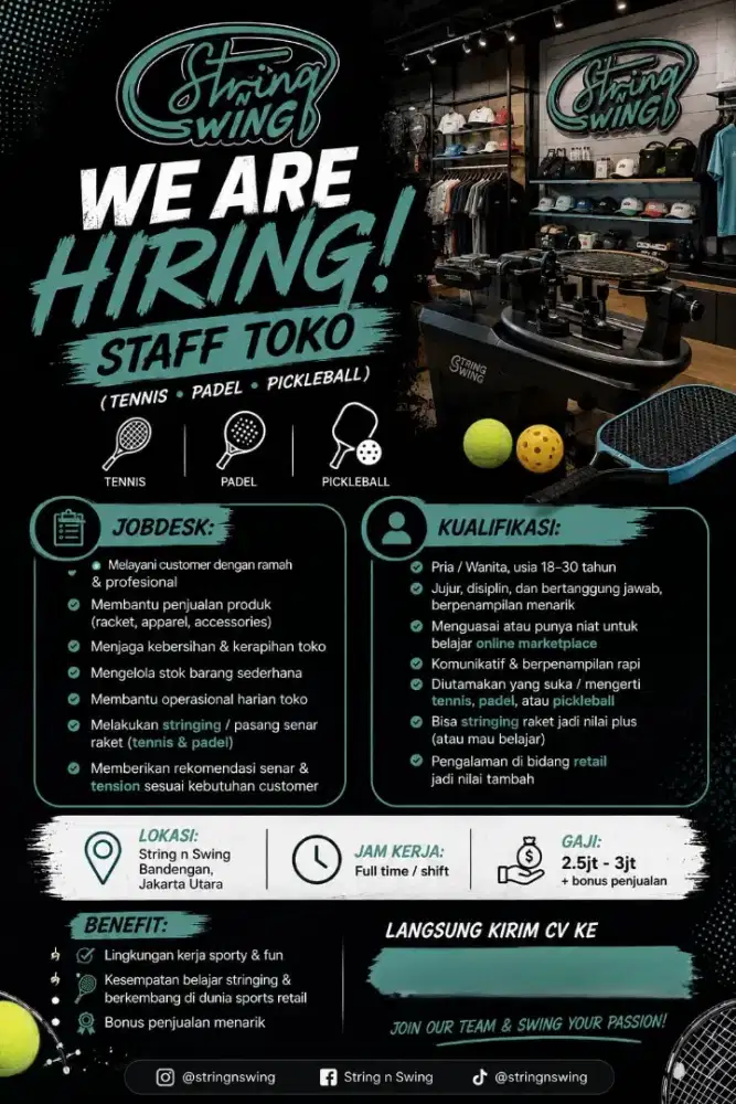 Staff toko alat olahraga
